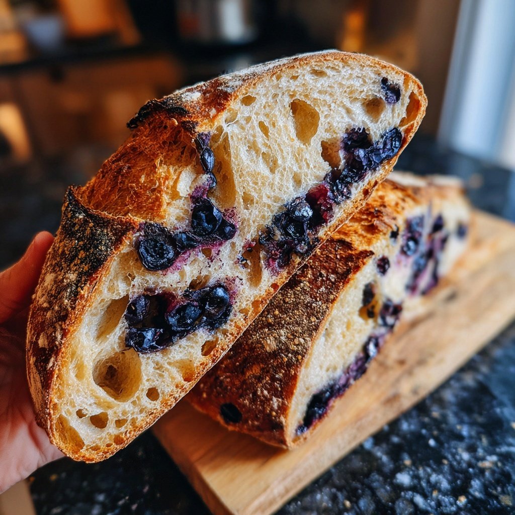 Tangy Lemon Blueberry Sourdough Bread Bake