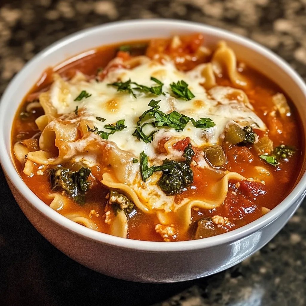 One Pot Lasagna Soup