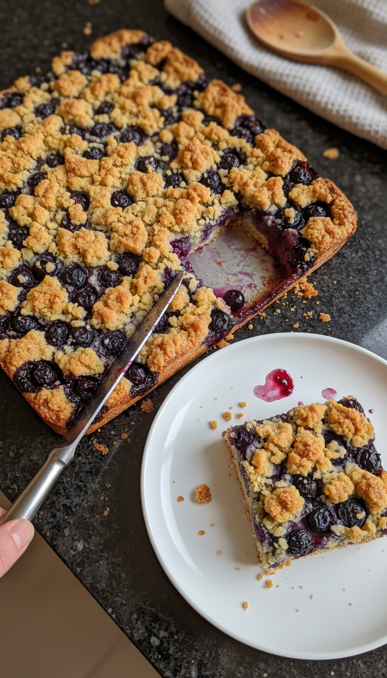 Sourdough Blueberry Crumble Bars