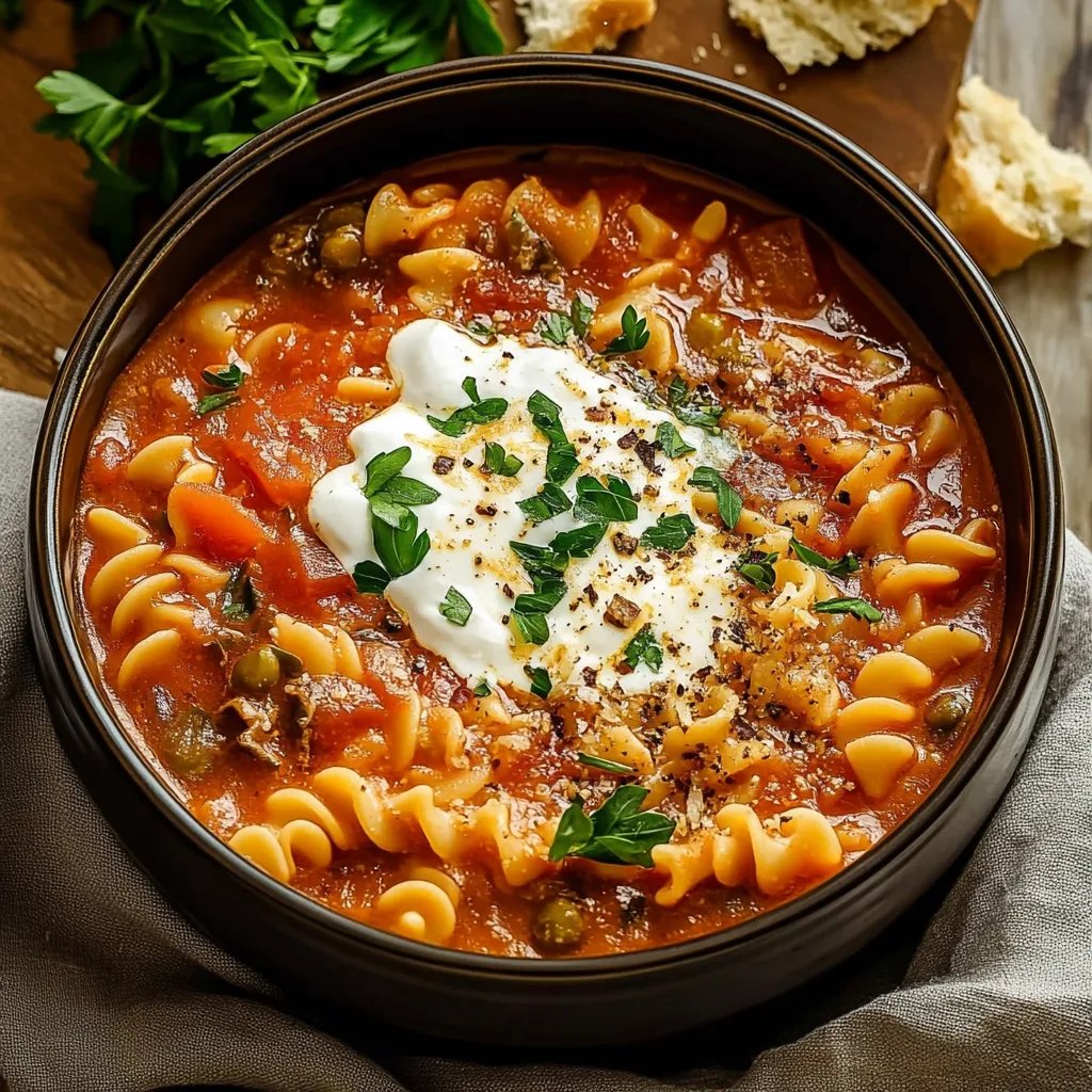 Cozy Vegetarian Lasagna Soup