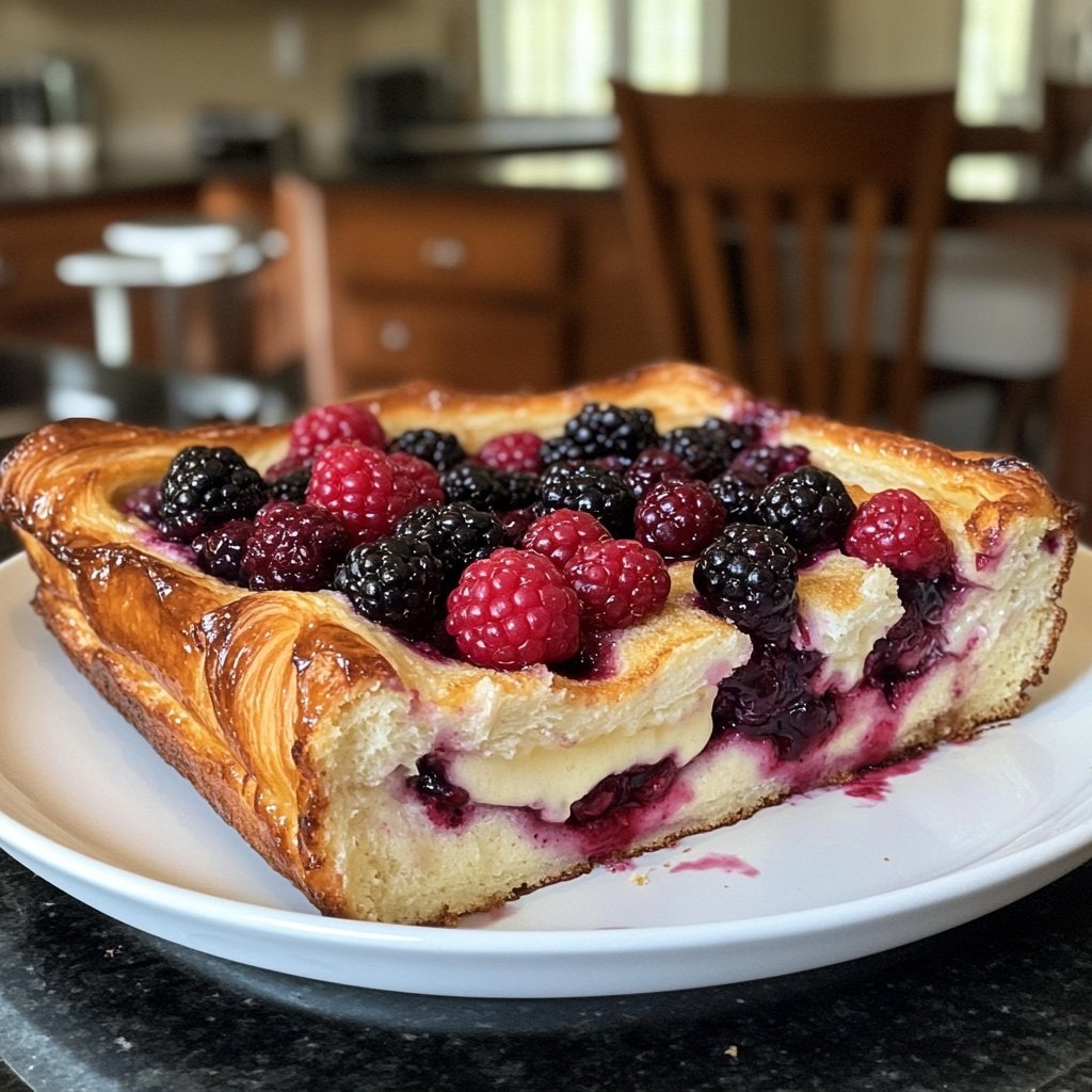Festive Berry Croissant French Toast Bake​