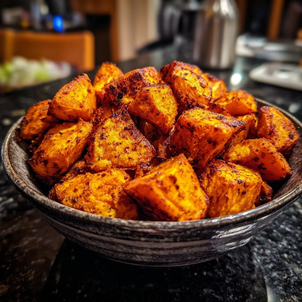 Airfryer Spiced Sweet Potatoes