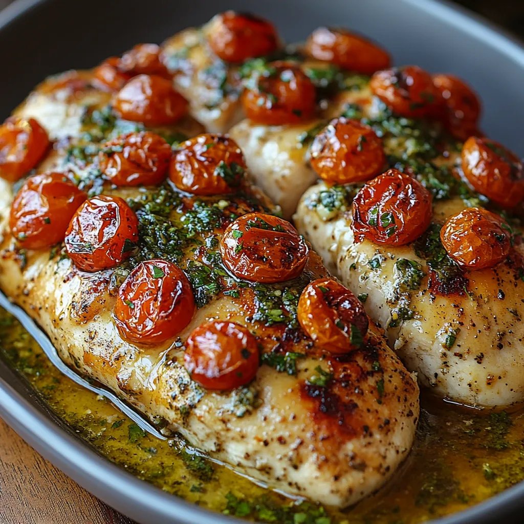 Creamy Pesto Chicken w/ Roasted Tomatoes: An Amazing Ultimate Recipe