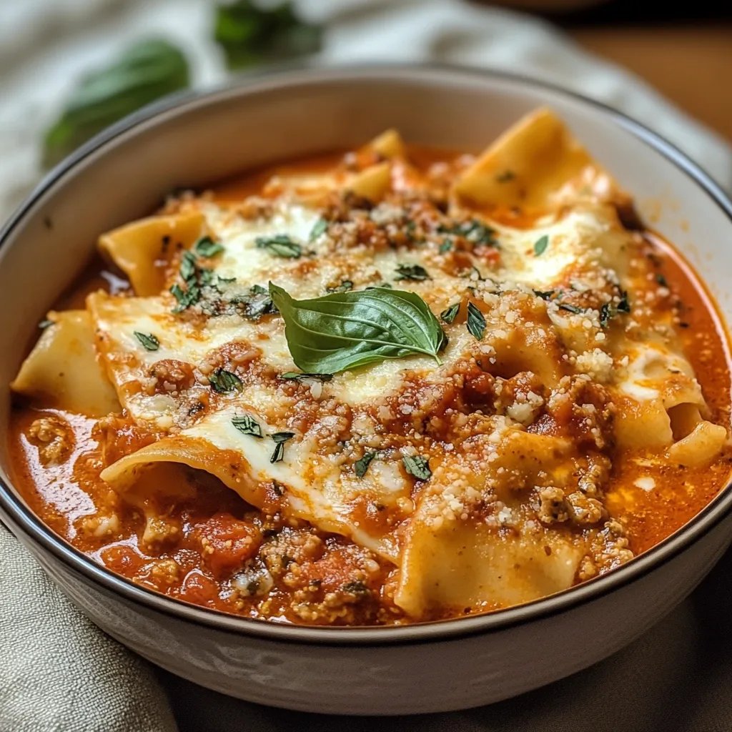 Spicy but Comforting Lasagna Soup for Chilly Nights