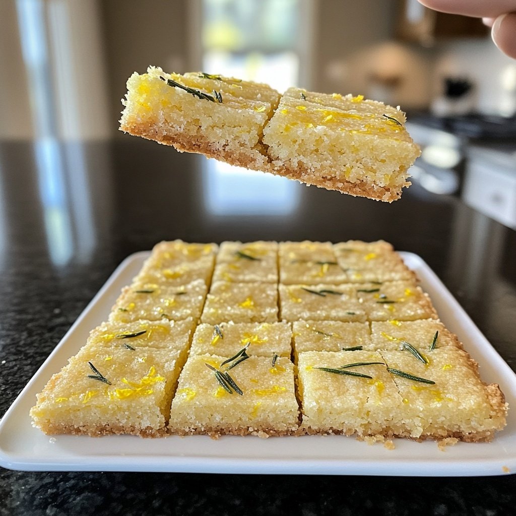Meyer Lemon Rosemary Shortbread