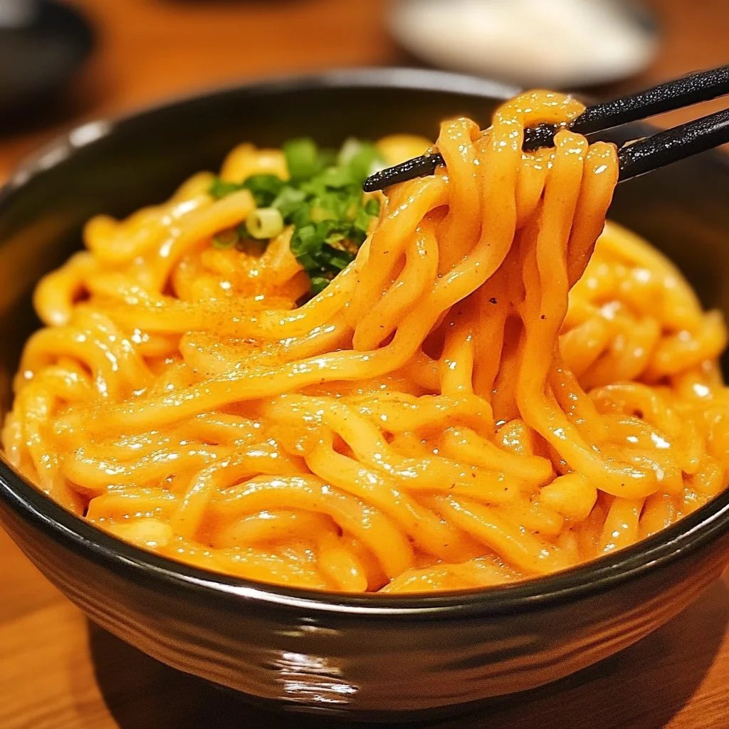 Creamy Gochujang Udon Noodles
