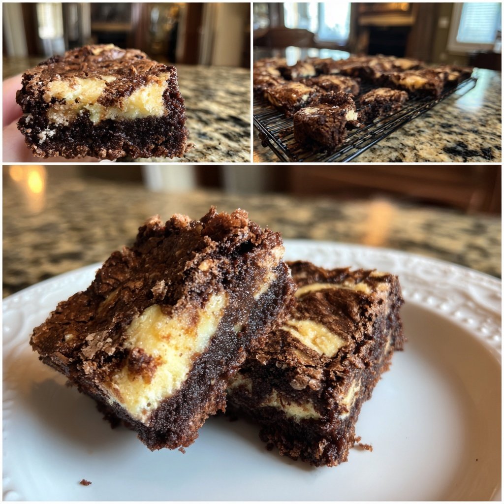 Cottage Cheese Marbled Brownies