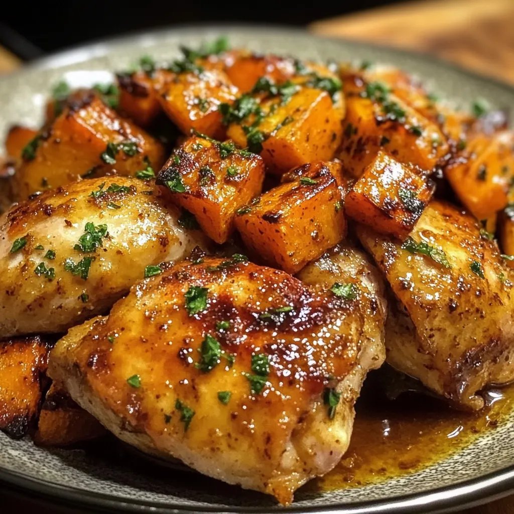 Maple-Glazed Chicken w/ Sweet Potatoes
