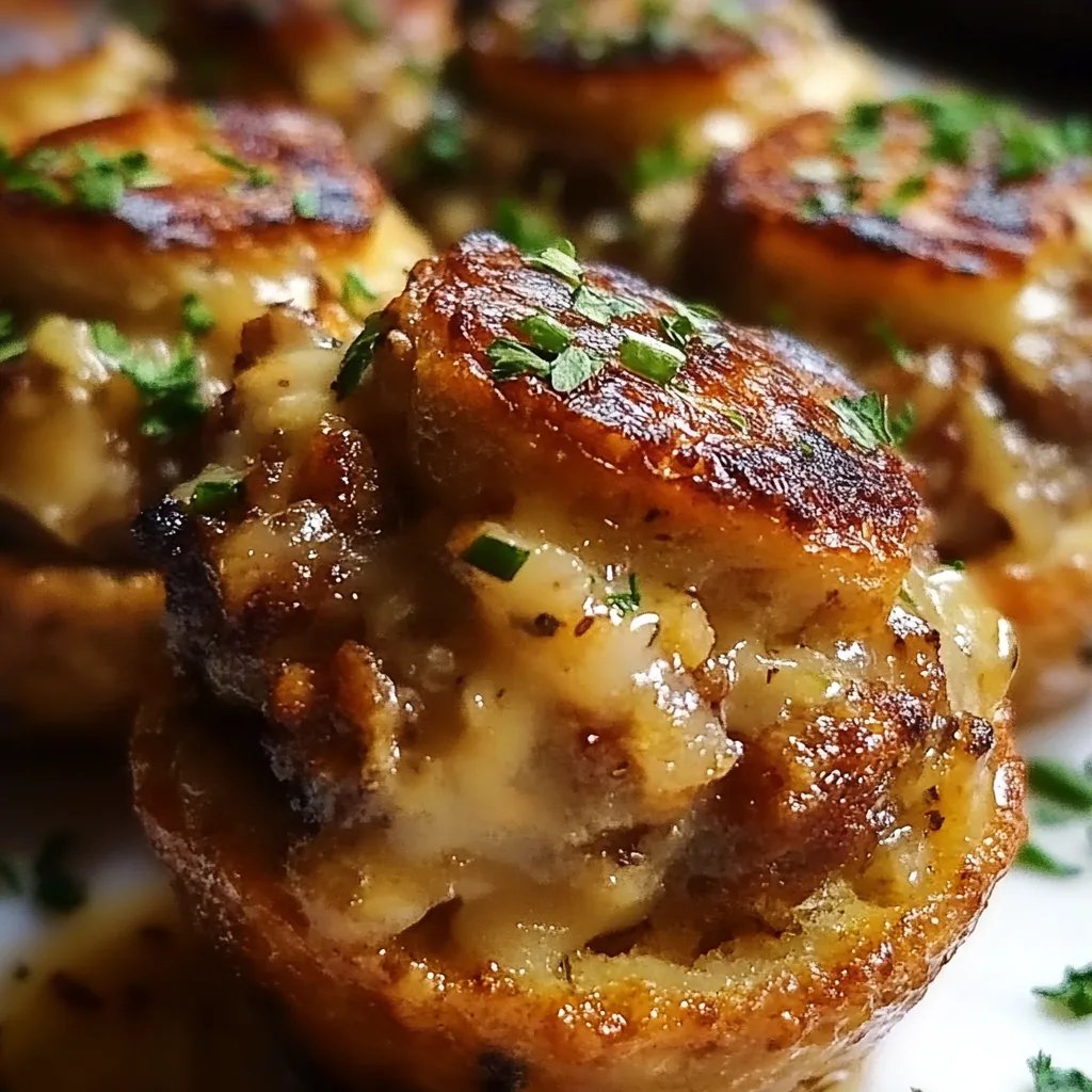 Gravy-Stuffed Stuffing Muffins