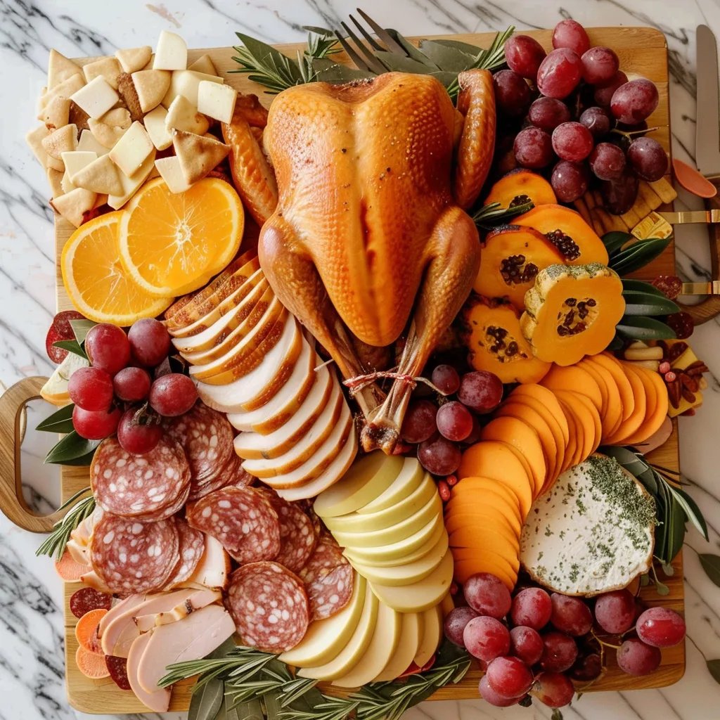 Thanksgiving Turkey Charcuterie Board
