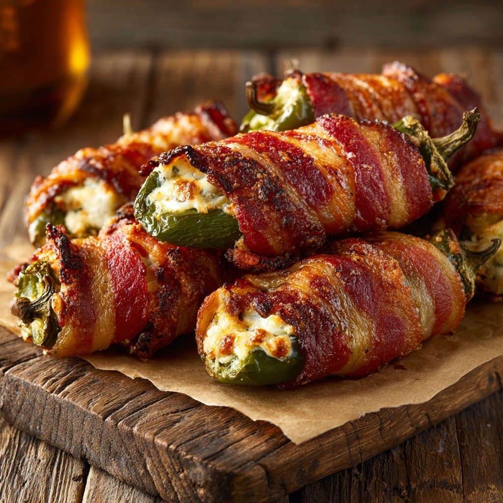 Bacon-Wrapped Jalapeño Poppers