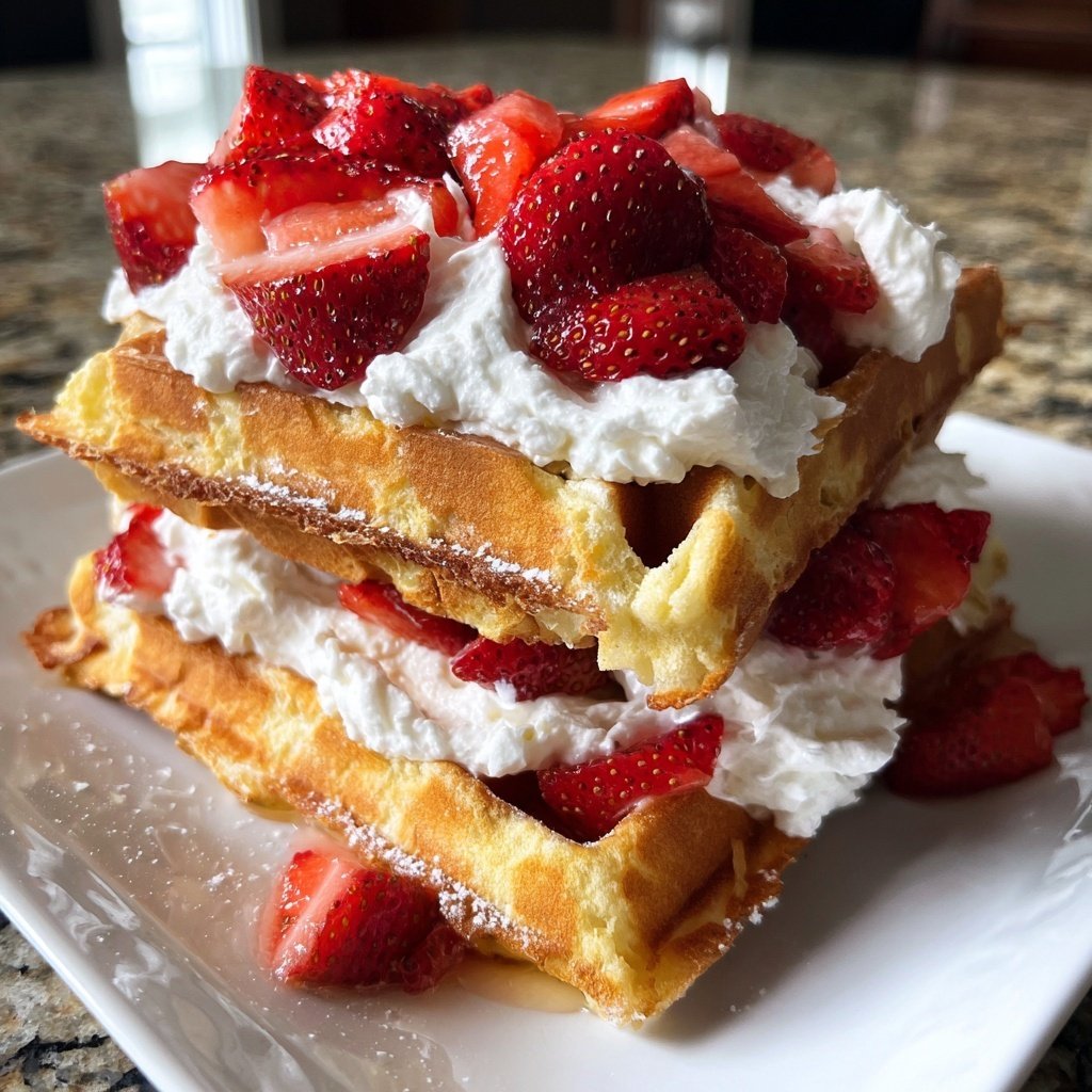 Strawberry Shortcake Waffles