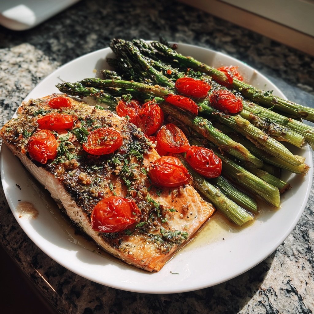 Savory Roasted Salmon with Veggies