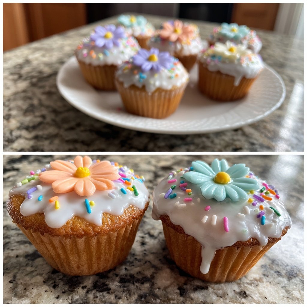 Whimsical Daisy Cupcake Decorations