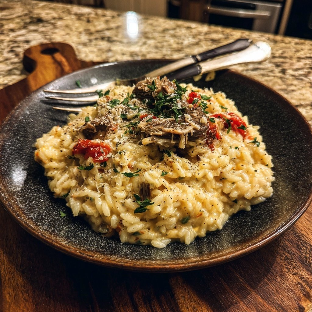 Steak and Crab Risotto