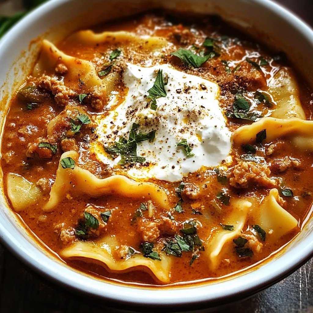 Best Ever One-Pot Lasagna Soup