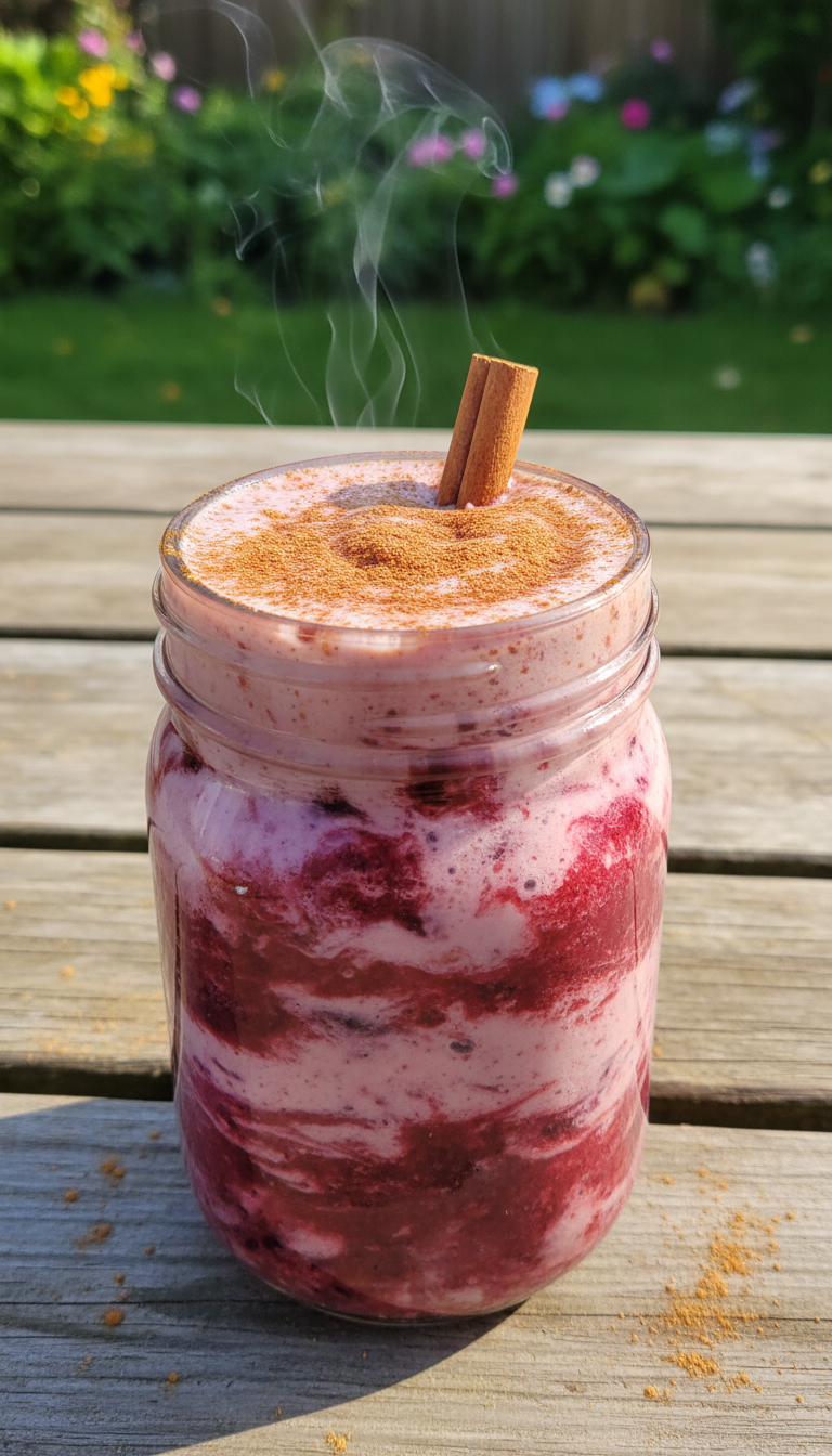 Cinnamon Spiced Berry Smoothie