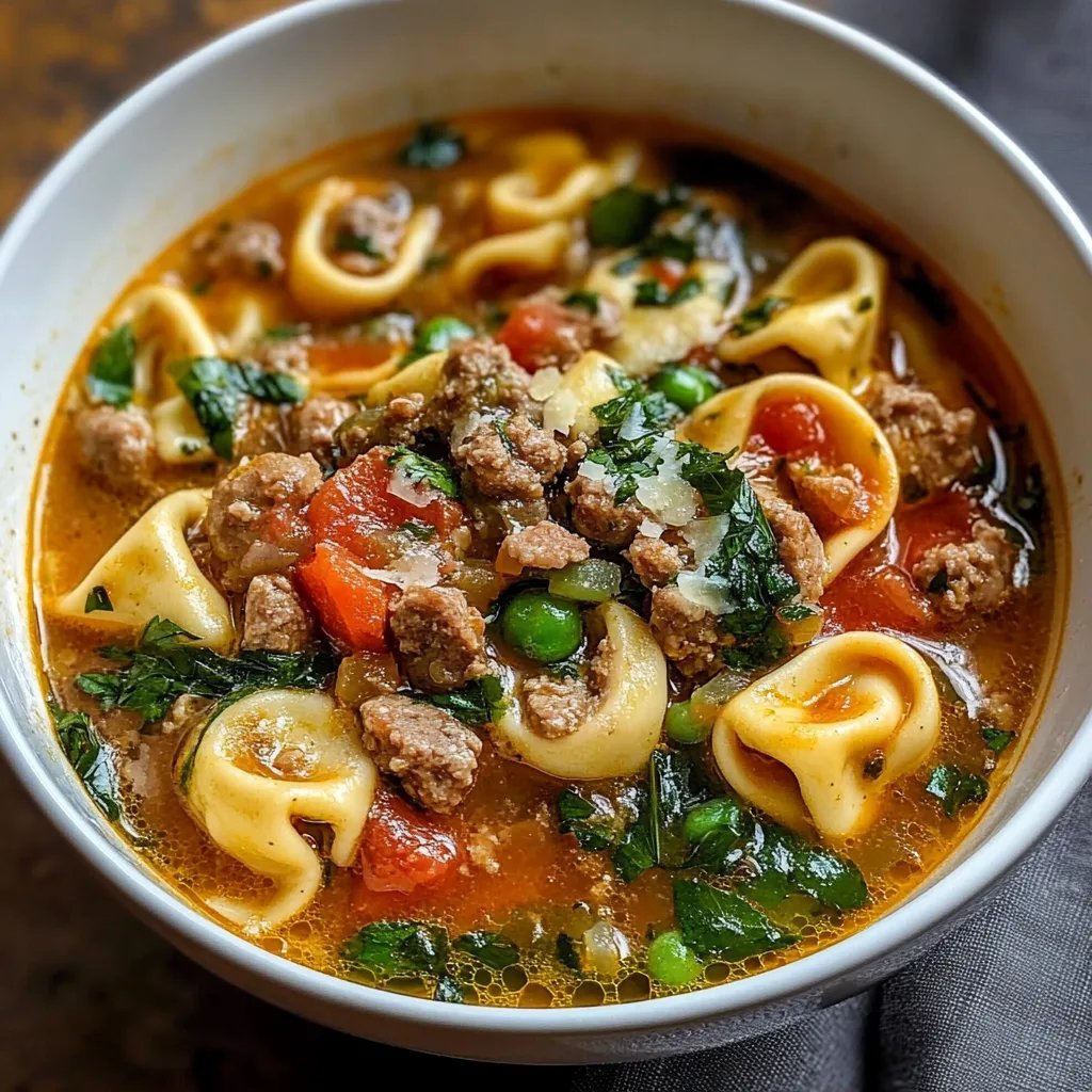 Autumn Tortellini Soup w/ Sausage