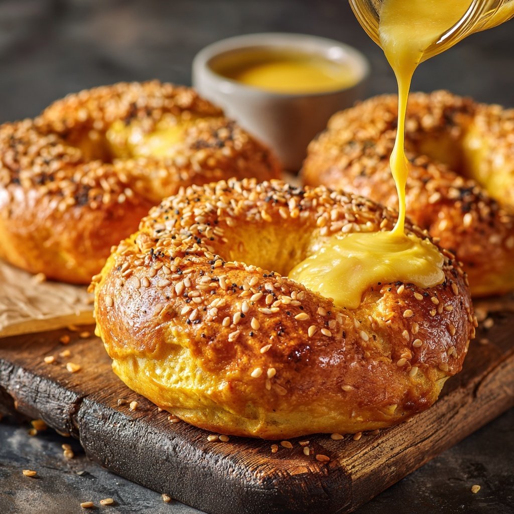 Protein Bagels with Turmeric Golden Milk