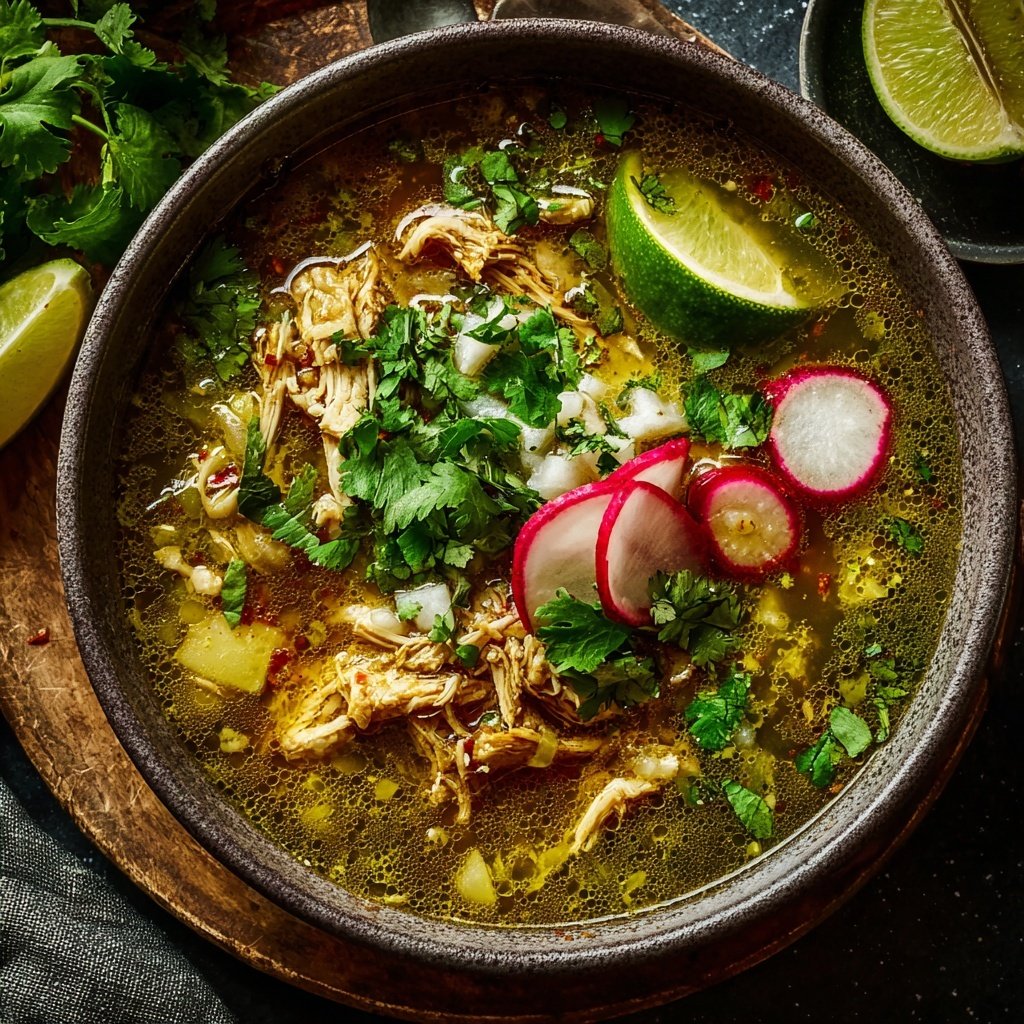 Slow Cooker Chicken Pozole Verde Authentic