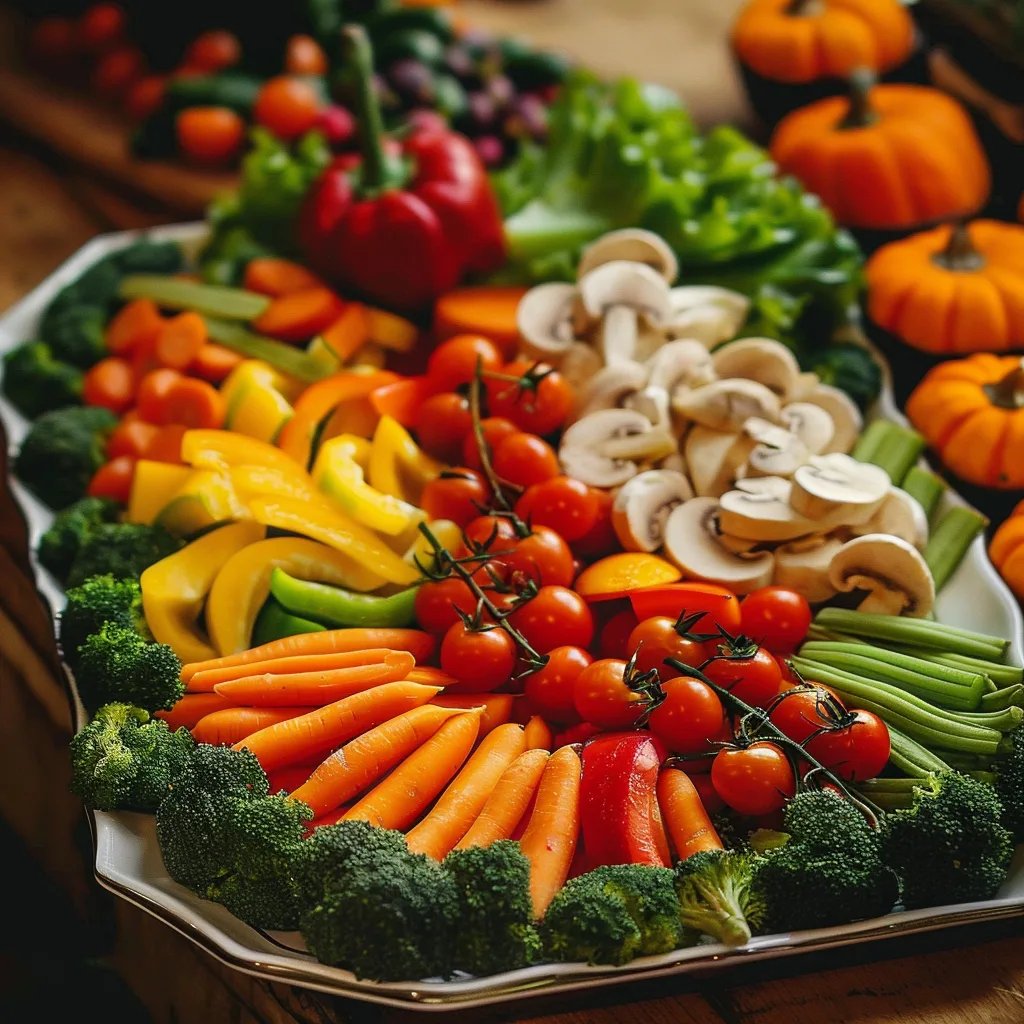 Colorful Turkey Veggie Tray