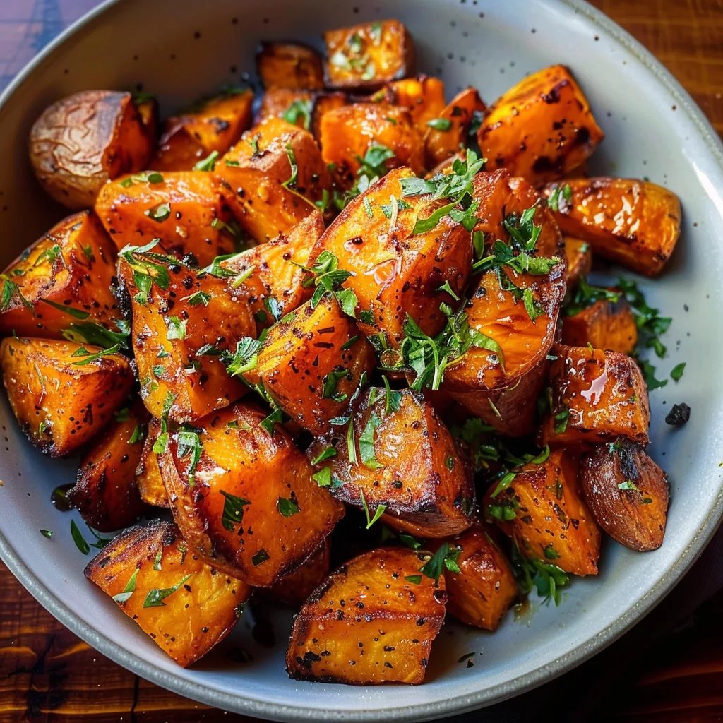 Easy Honey Roasted Sweet Potatoes