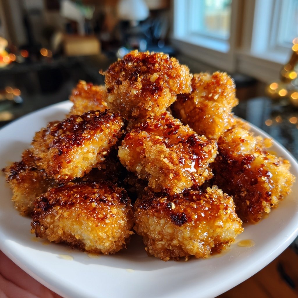 Baked Honey Garlic Chicken Nuggets