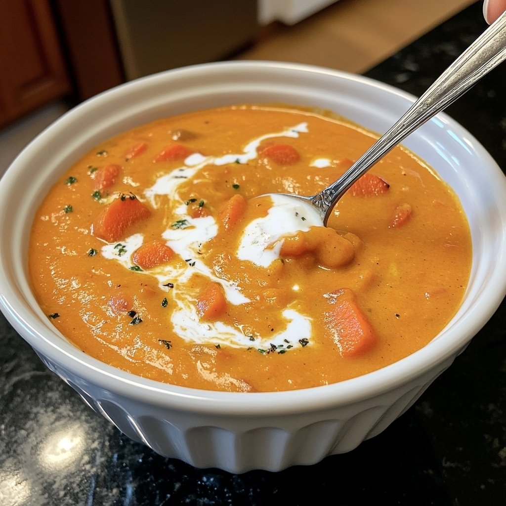 Healthy Vegan Roasted Carrot Soup