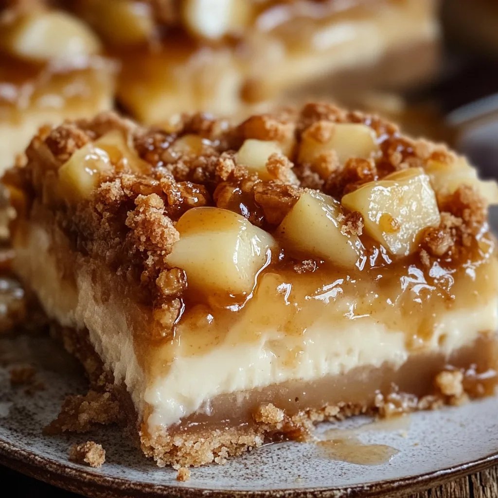 Caramel Apple Cheesecake Bars