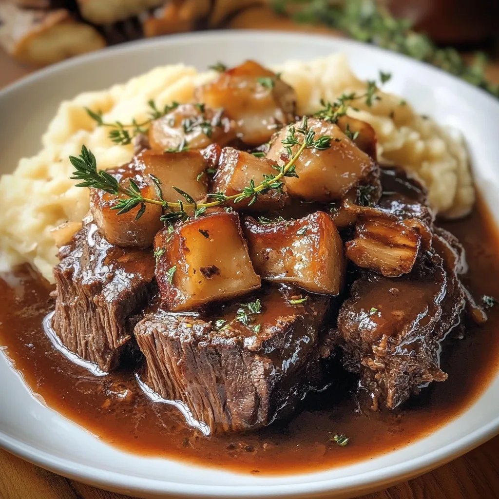Easy Slow Cooker Beef Manhattan