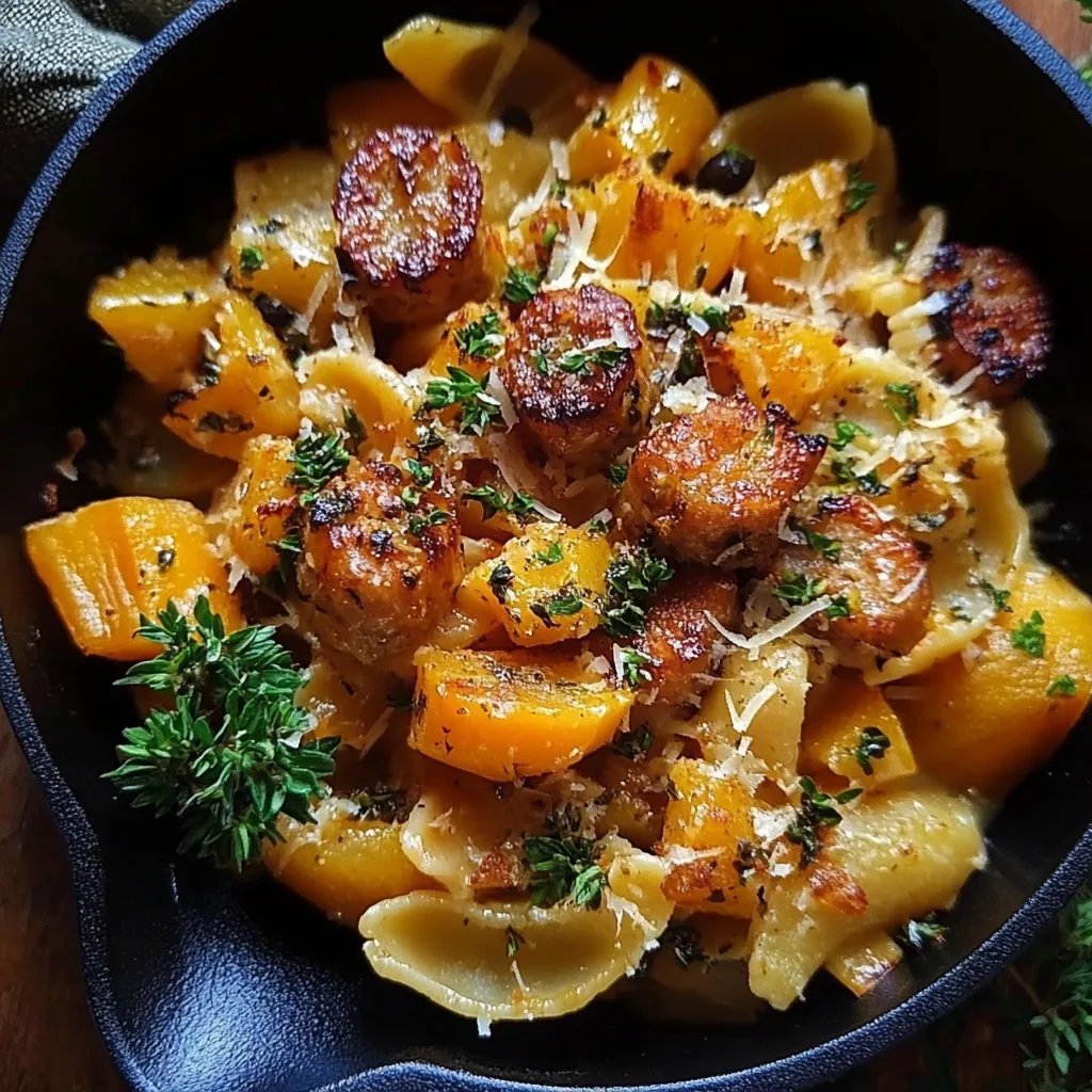 Autumn Sausage Pasta Squash