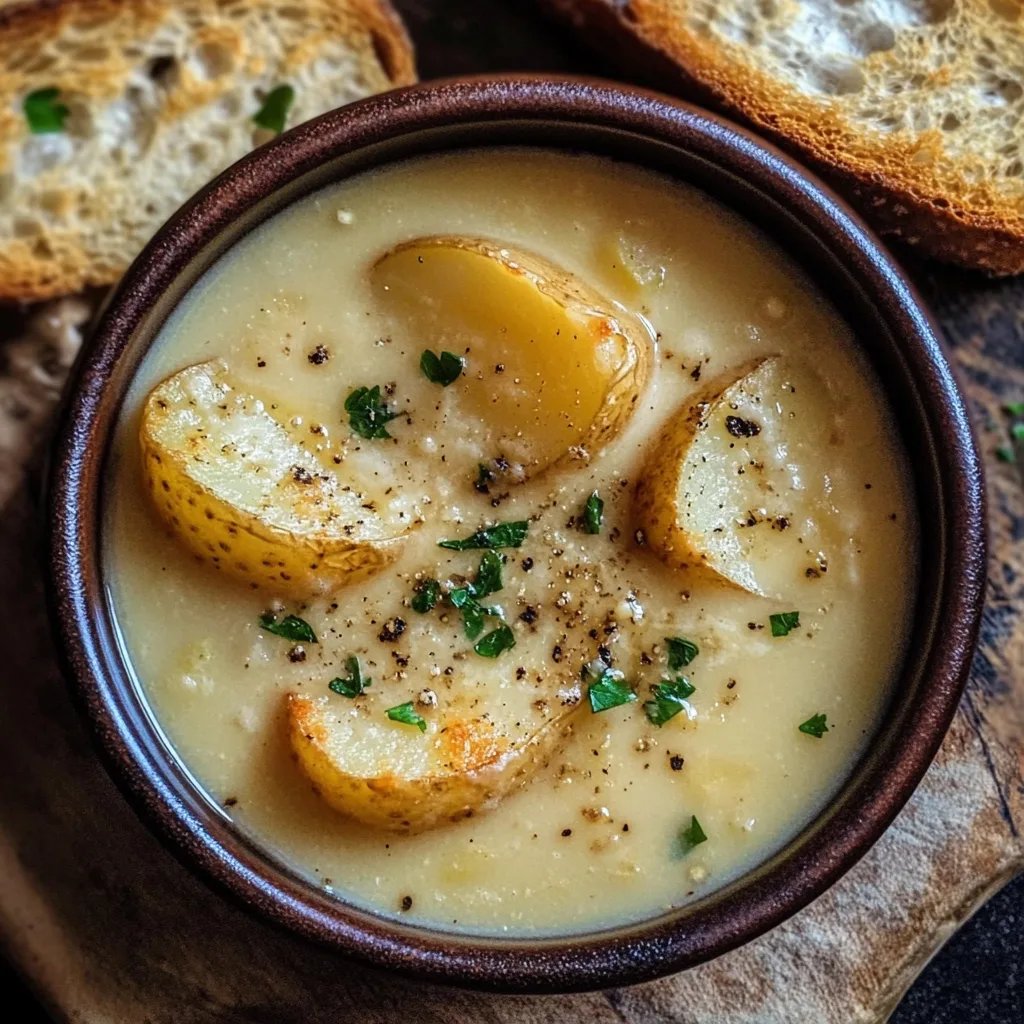 Cheddar Garlic Herb Potato Soup