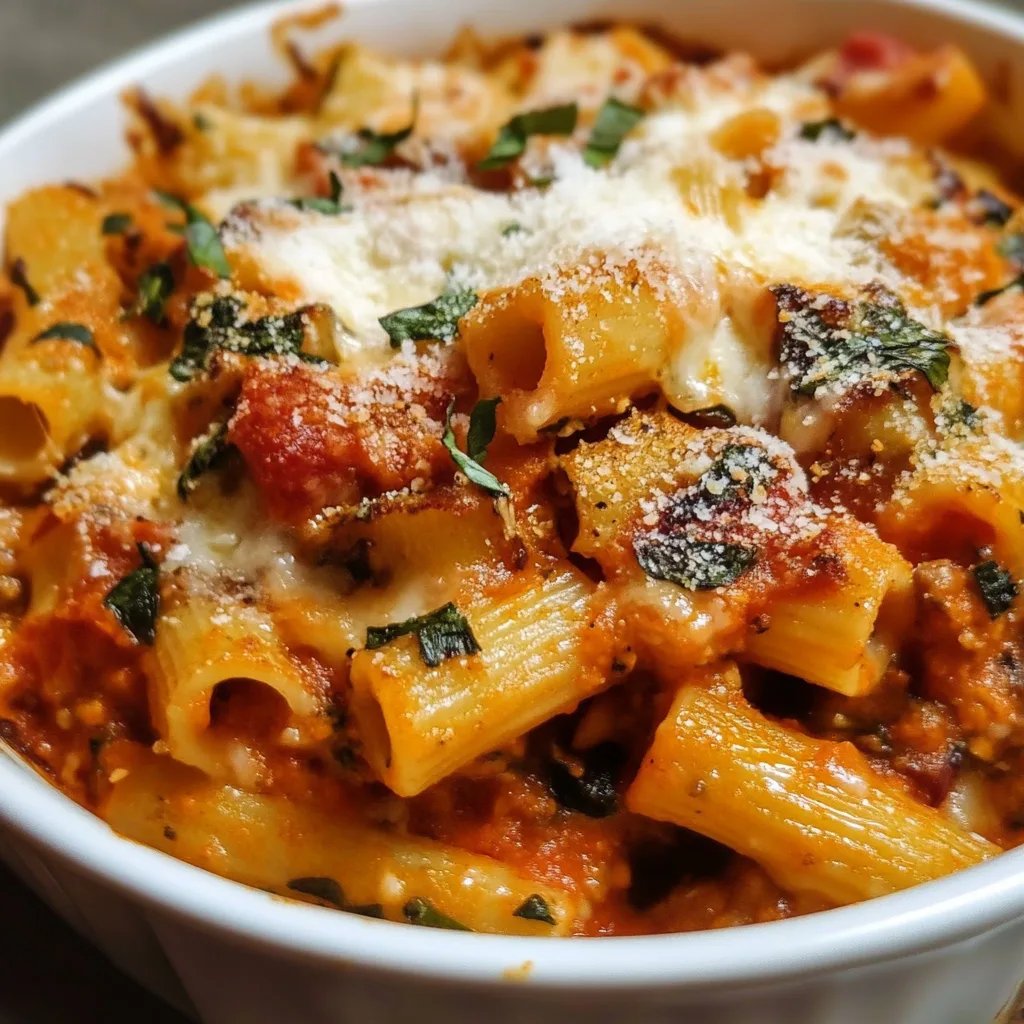 Pasta Bake w/ Pumpkin Tomato Sauce