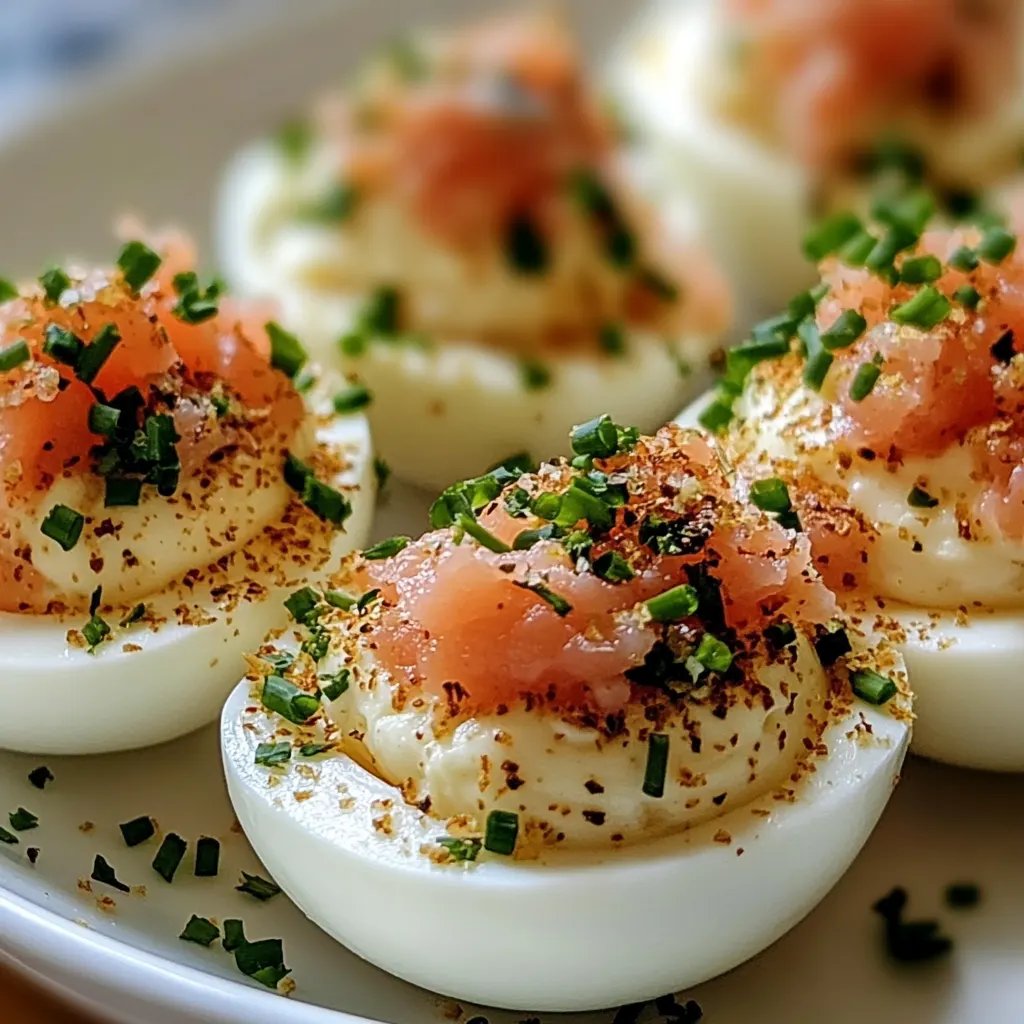 Smoked Salmon Deviled Eggs