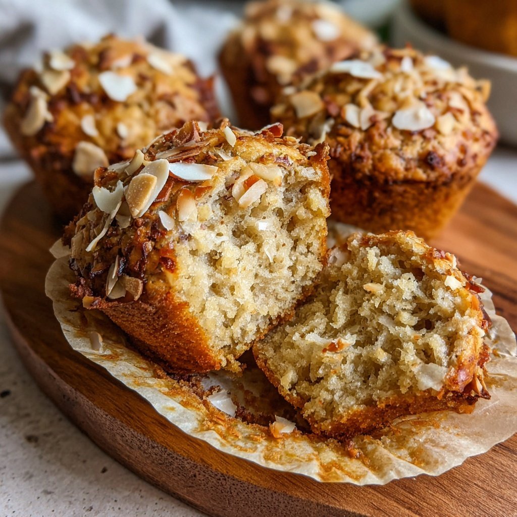 Banana Almond Joy Muffins