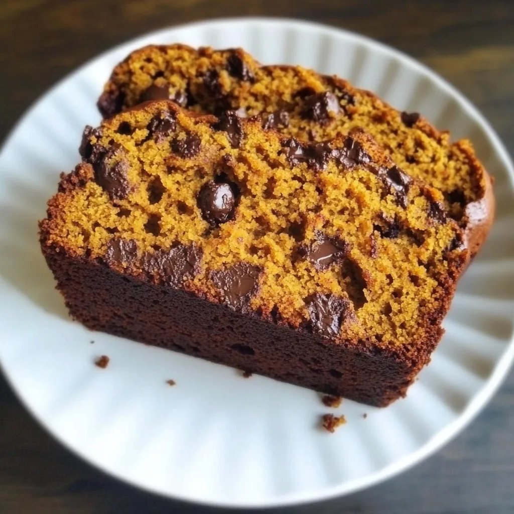 Moist Pumpkin Chocolate Chip Bread