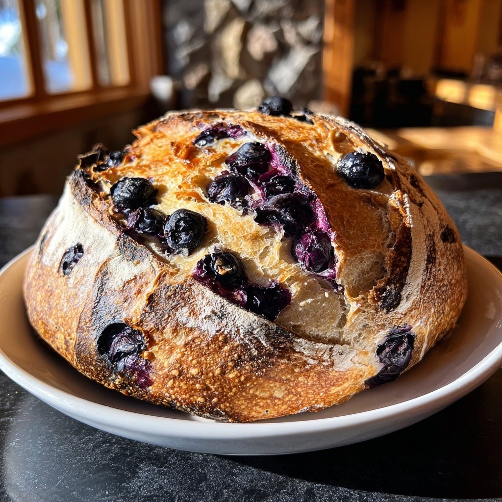 Blueberry Lemon Sourdough with Salted Caramel