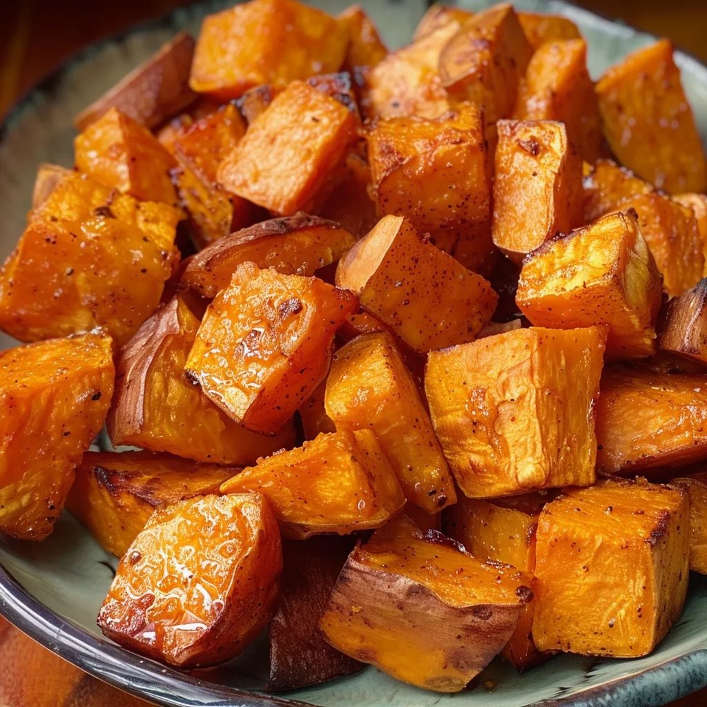 Maple Cinnamon Roasted Sweet Potatoes