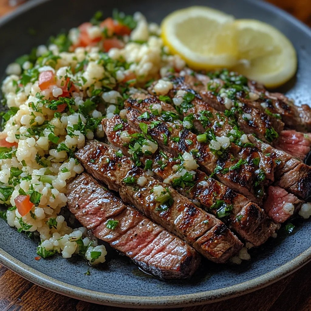 Grilled Skirt Steak w/ Lemon Herb Couscous Salad: An Incredible Ultimate Recipe