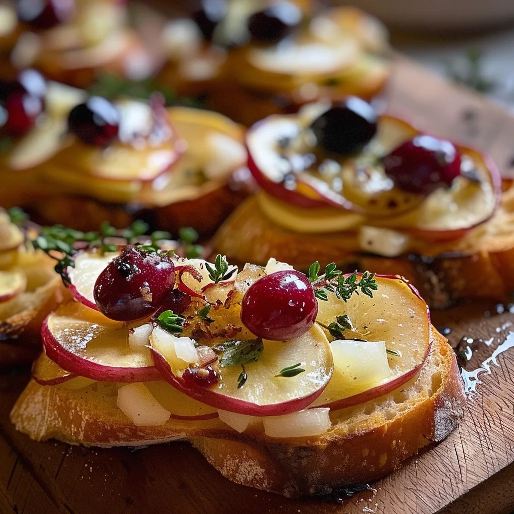Cranberry Apple Brie Crostini