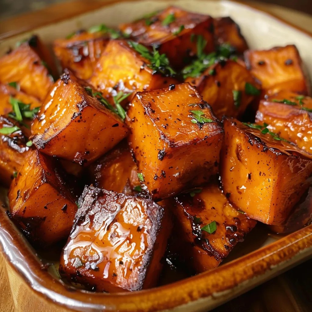 Roasted Sweet Potatoes w/ Cinnamon & Honey
