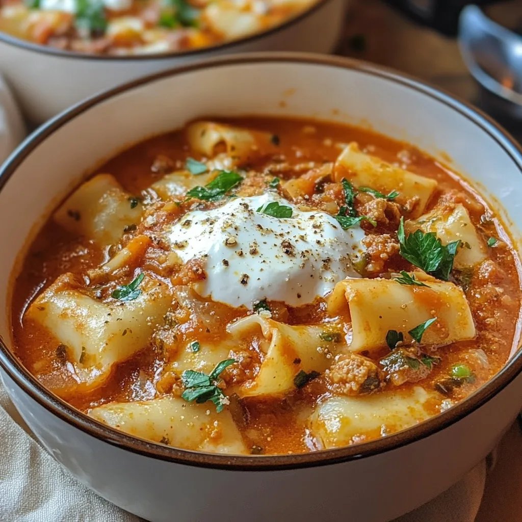 Spicy Lasagna Soup