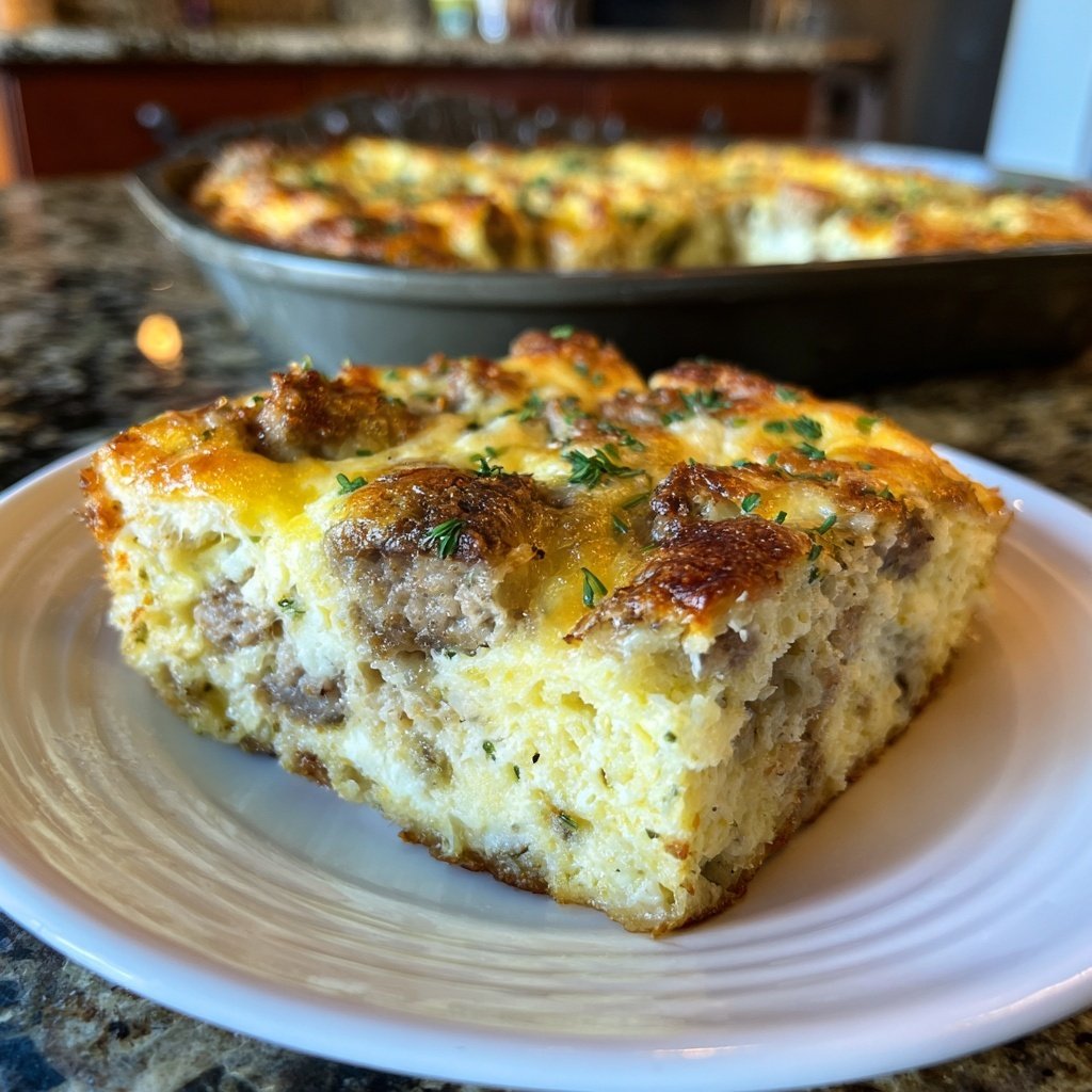 Easy Breakfast Sausage Egg Casserole