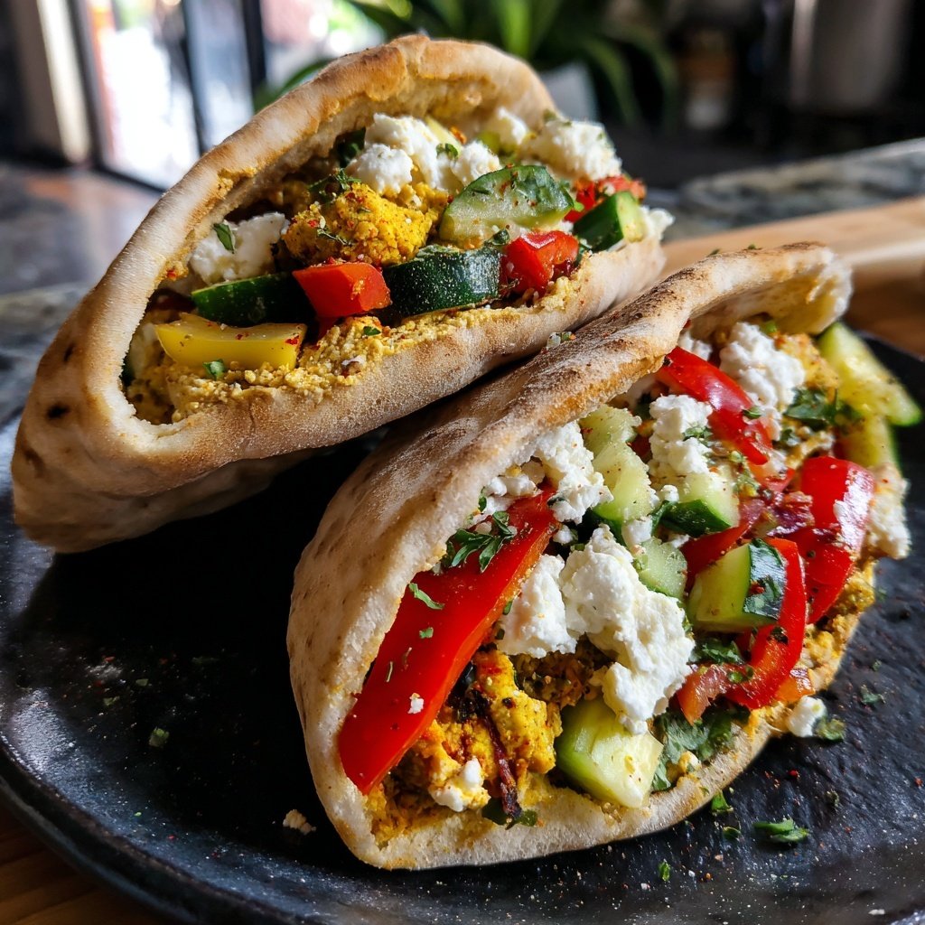 Mediterranean Veggie Pita Pockets