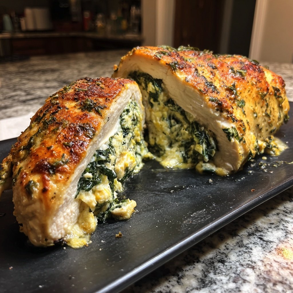 Spinach Artichoke Stuffed Chicken