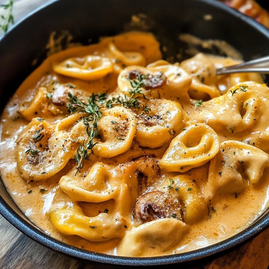 Creamy White Wine Pumpkin Tortellini