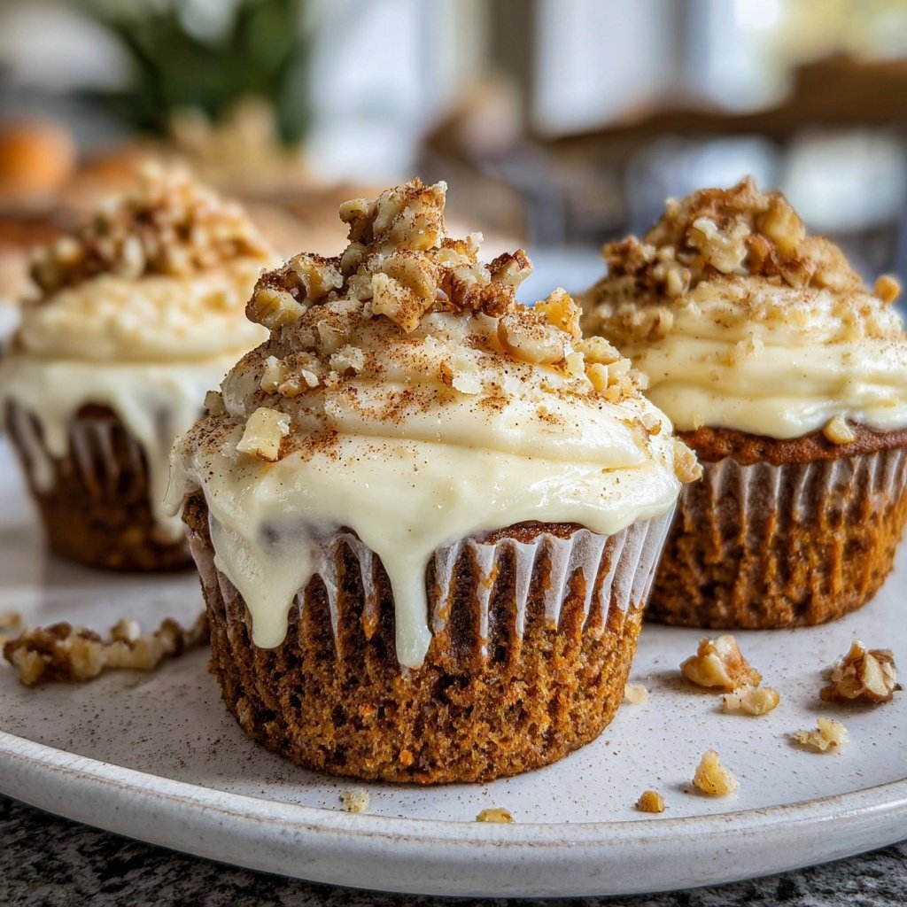Carrot Cake Cupcakes with Cream Cheese