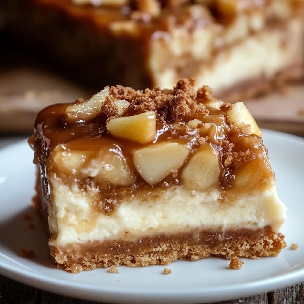 Caramel Apple Cheesecake Bars