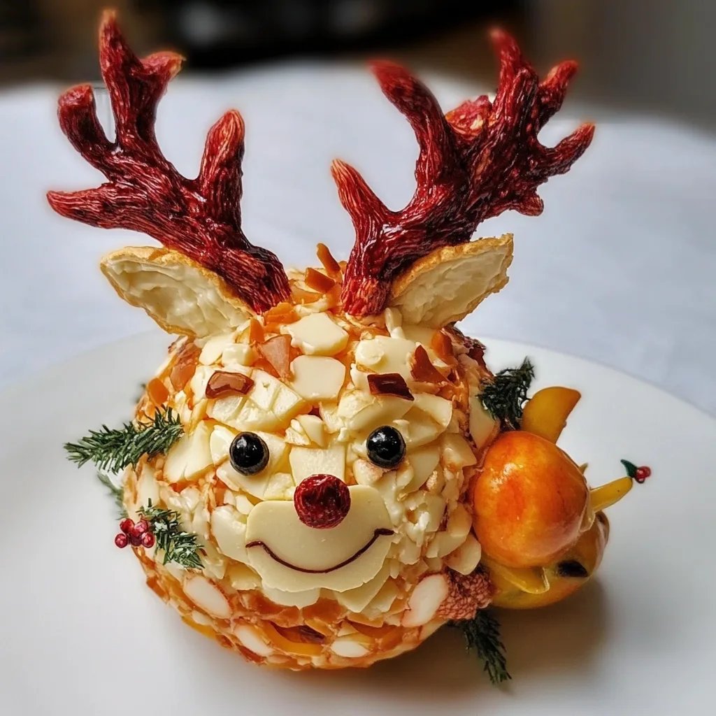 Festive Rudolph Christmas Cheese Ball