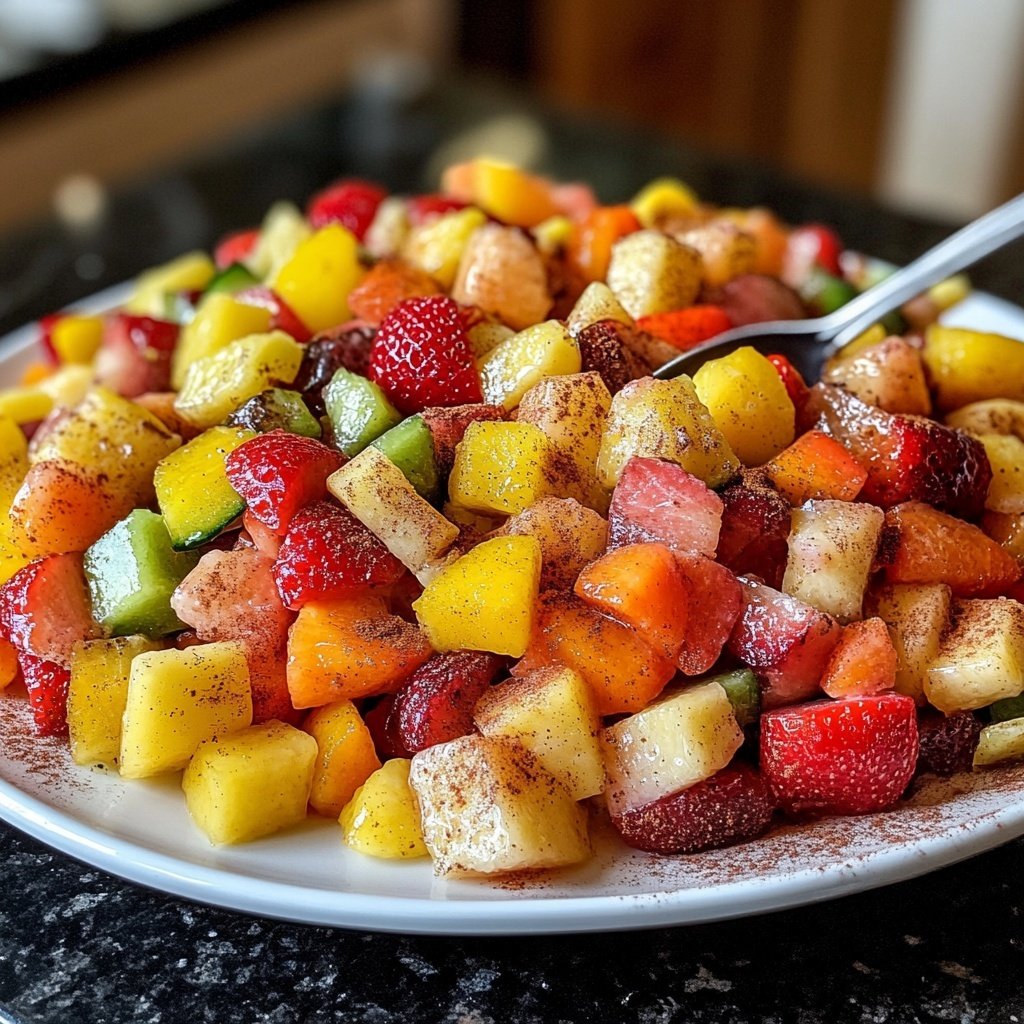 Christmas Fruit Salad with Cinnamon and Vanilla